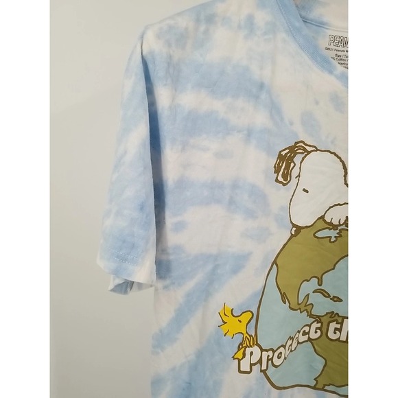 2021 Peanuts Protect The Earth T Shirt‎ Snoopy Short Sleeve Crew Neck Medium - Picture 3 of 6
